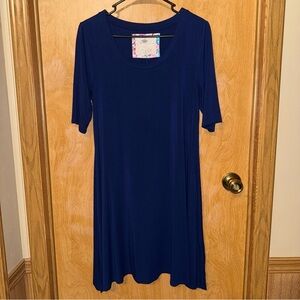 Cupio Elegant Blue Midi Dress Size Medium